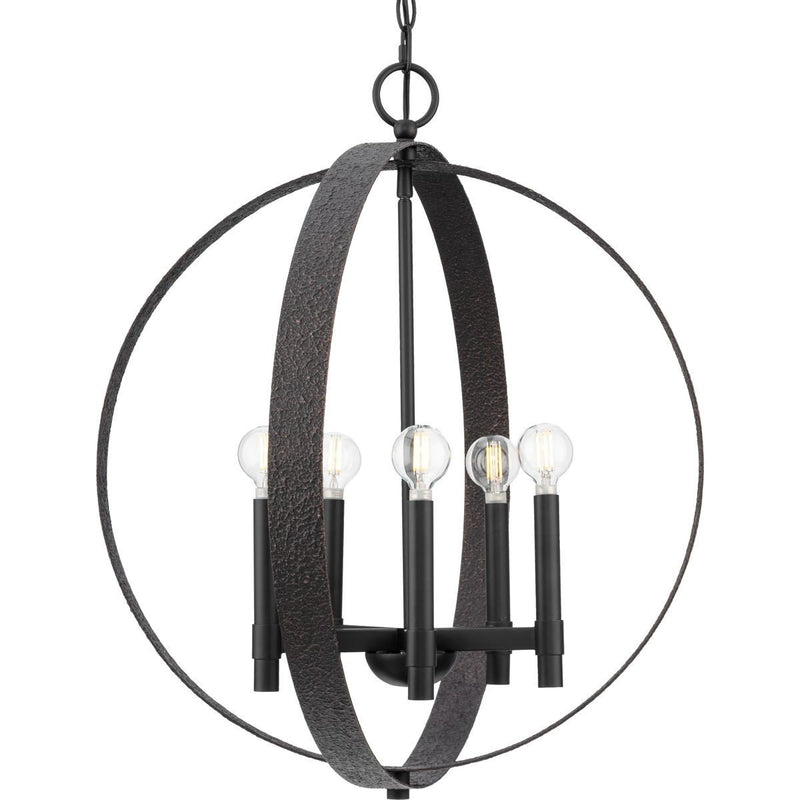 Allegheny 5-Light Pendant in Matte Black