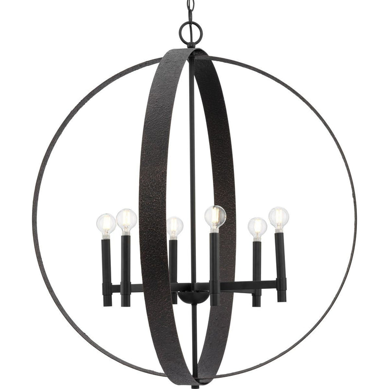 Allegheny 6-Light Pendant in Matte Black