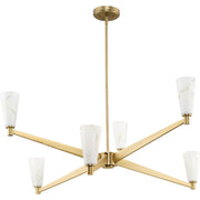 Tosca 6-Light Chandelier in Brushed Bronze