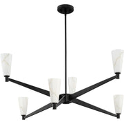 Tosca 6-Light Chandelier in Matte Black