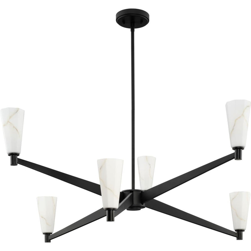 Tosca 6-Light Chandelier in Matte Black