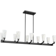 Tosca 10-Light Linear Chandelier in Matte Black