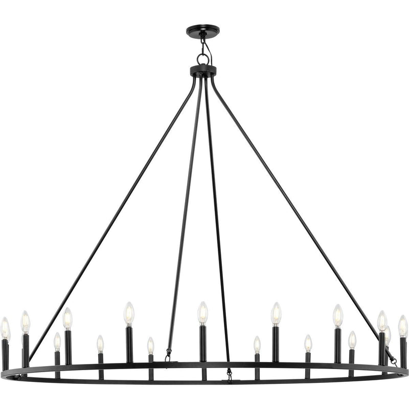Gilliam 20-Light Chandelier in Matte Black