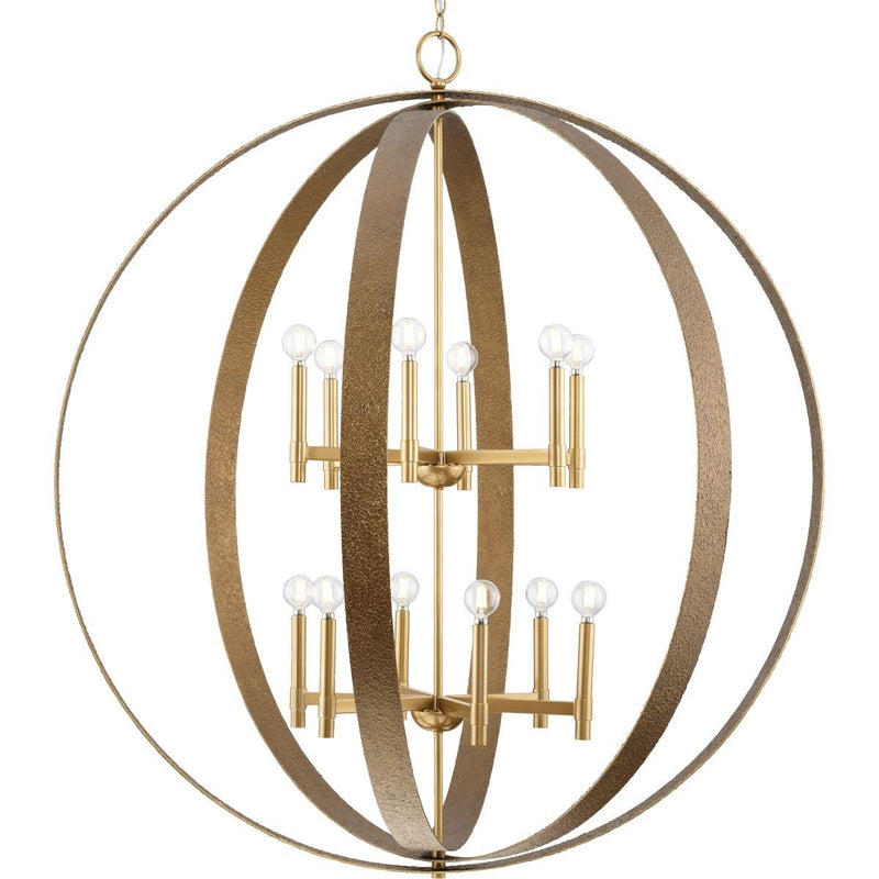 Allegheny 12-Light Pendant in Soft Gold