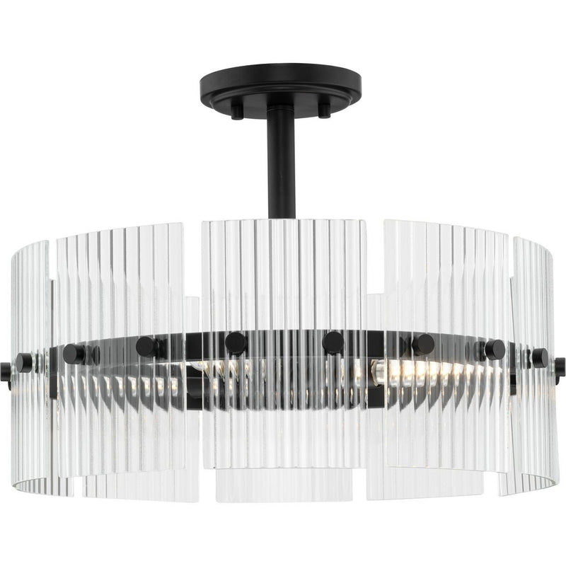 Seville 4-Light Convertible Pendant in Matte Black