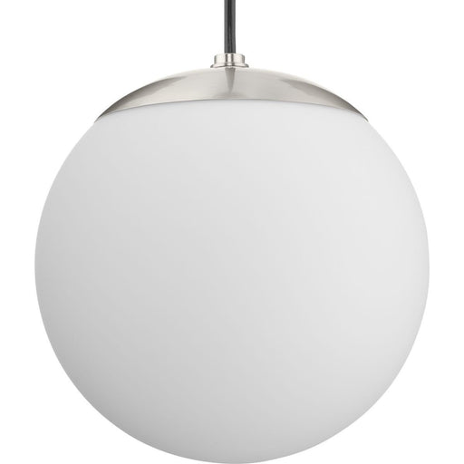 Atwell 8" Opal Globe Mini Pendant in Brushed Nickel