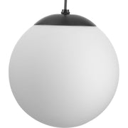 Atwell 10" Opal Globe Pendant in Matte Black