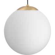 Atwell 12" Opal Globe Pendant in Brushed Bronze