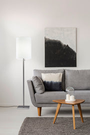 Liam Floor Lamp in Brushed Steel