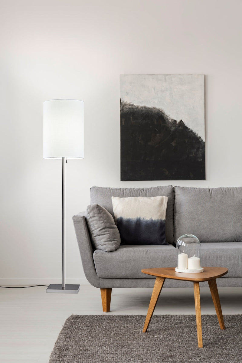Liam Floor Lamp in Brushed Steel