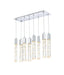 Aurora Eight Light Pendant in Chrome And Clear