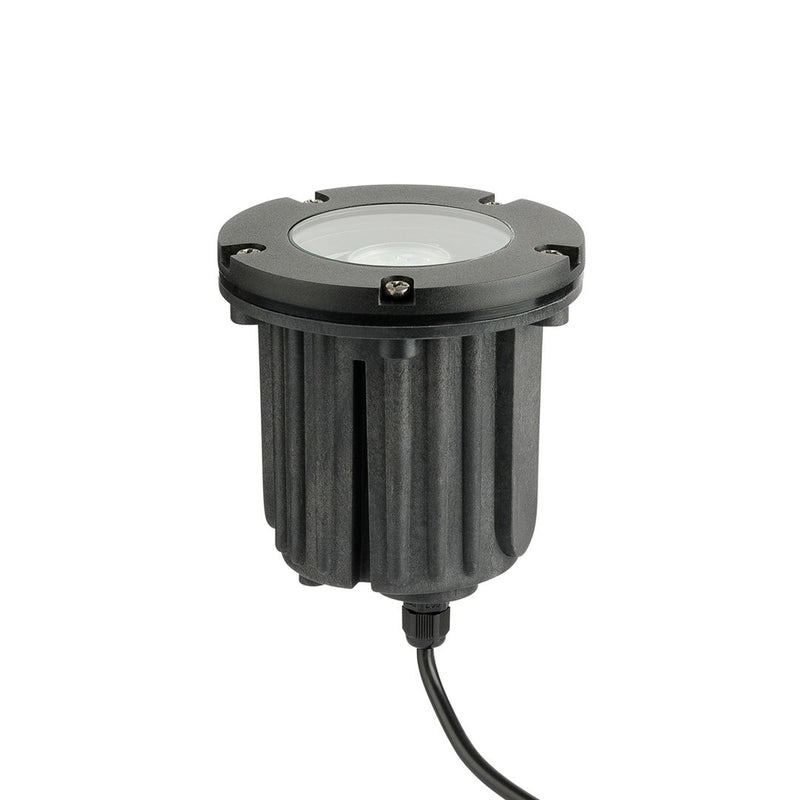 MR16 In-Ground Light with Trim in Black Brass
