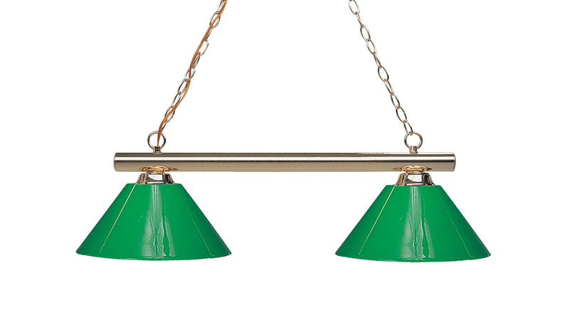Sharp Shooter 2 Light 42" Billiard in Polished Brass