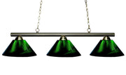 Sharp Shooter 3 Light 48" Billiard, Acrylic Shades in Brushed Nickel