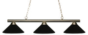 Sharp Shooter 3 Light 48" Billiard, Metal Shades in Brushed Nickel