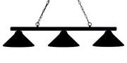 Sharp Shooter 3 Light 48" Billiard, Metal Shades in Matte Black