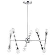 Sputnik 24" 10-Light Chandelier in Chrome