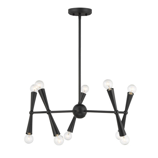 Sputnik 24" 10-Light Chandelier in Matte Black
