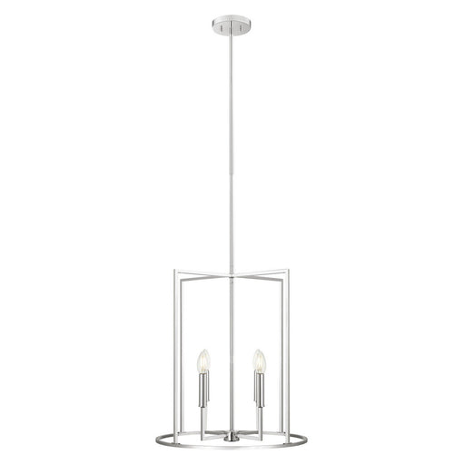 Rectangular Cage 19" 4-Light Lantern Pendant in Chrome