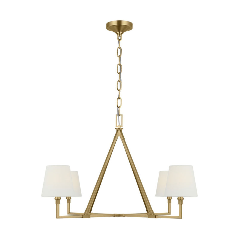 Perth 4-Light Extra Large Chandelier in Burnished Brass