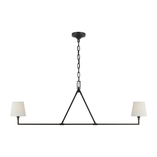 Perth 2-Light Large Linear Pendant in Aged Iron