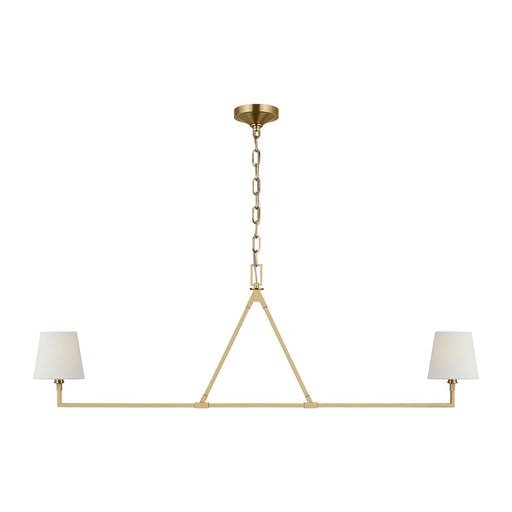 Perth 2-Light Large Linear Pendant in Burnished Brass