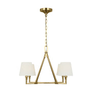 Perth 4-Light Medium Chandelier in Burnished Brass