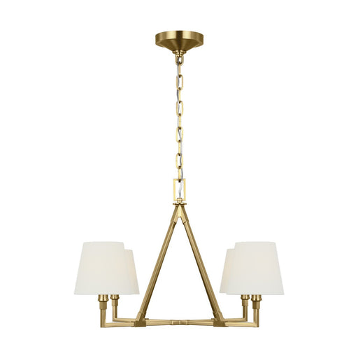 Perth 4-Light Medium Chandelier in Burnished Brass