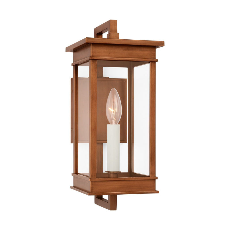 Cupertino Small Bracket Outdoor Wall Lantern in Natural Copper