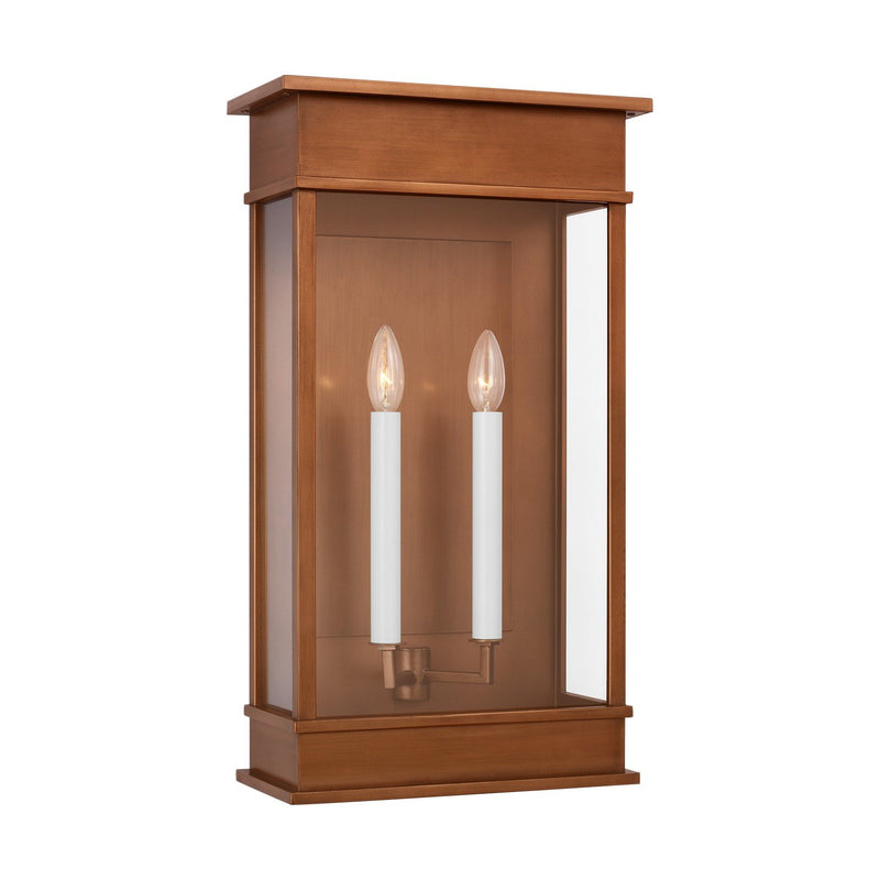 Cupertino 2-Light Extra Large Outdoor Wall Lantern in Natural Copper
