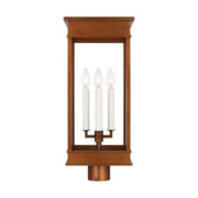 Cupertino 4-Light Large Outdoor Post Light in Natural Copper