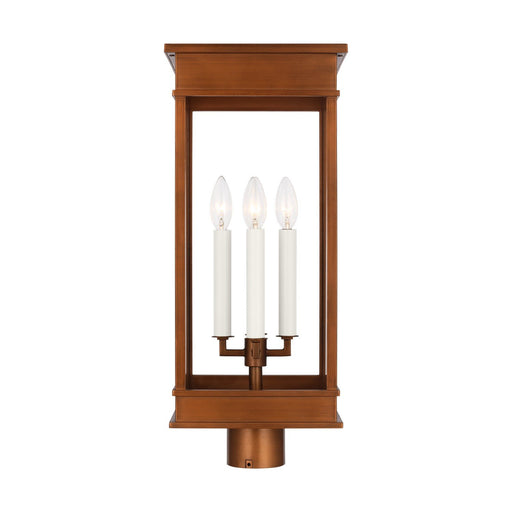 Cupertino 4-Light Large Outdoor Post Light in Natural Copper
