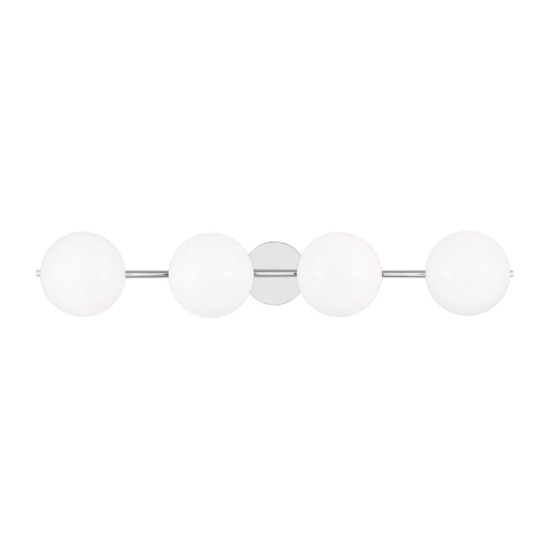 Lune 4-Light Bath Vanity Light in Chrome