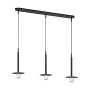 Nodes 3-Light Small Linear Pendant in Midnight Black