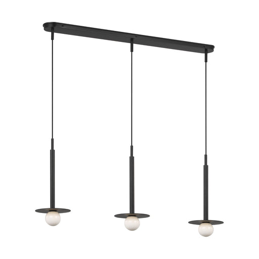 Nodes 3-Light Small Linear Pendant in Midnight Black