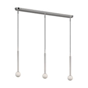 Nodes 3-Light Small Linear Pendant in Polished Nickel