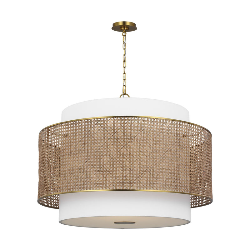 Sawyer Extra Large 4-Light Pendant in Blonde Rattan