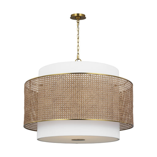 Sawyer Extra Large 4-Light Pendant in Blonde Rattan