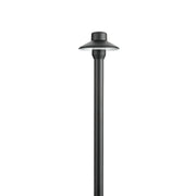 Small Hat Dome 12V Path Light in Black Brass