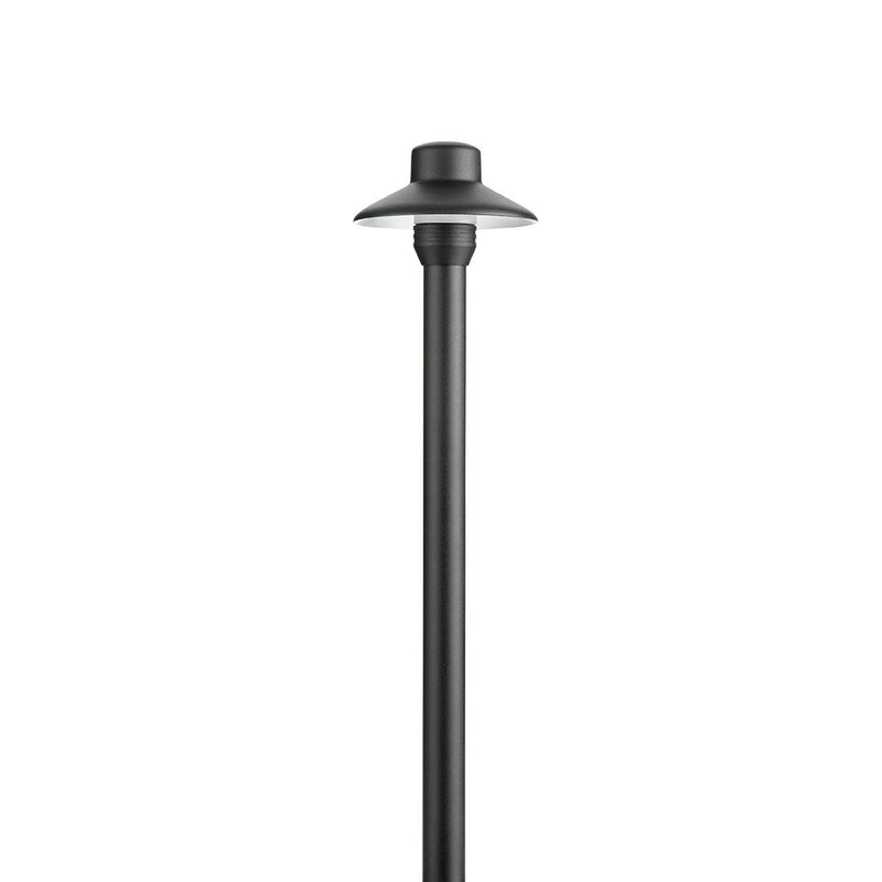 Small Hat Dome 12V Path Light in Black Brass