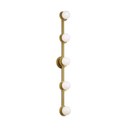 Nodes 5-Light Bath Vanity Light in Burnished Brass