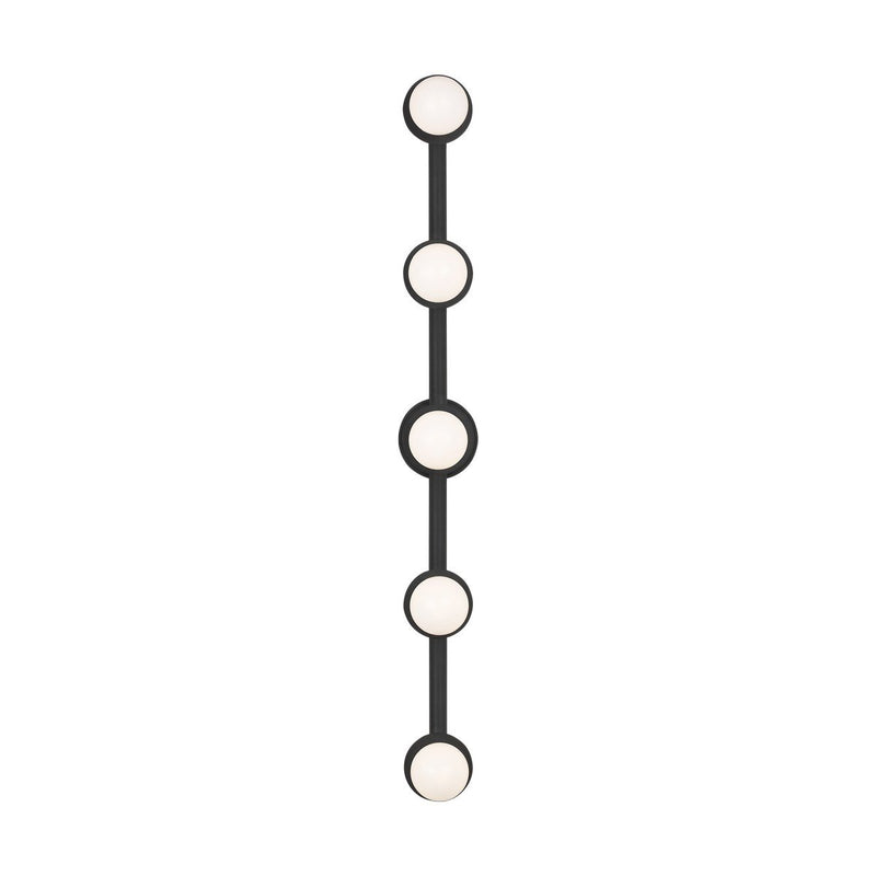 Nodes 5-Light Bath Vanity Light in Midnight Black