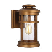 Newport Medium Outdoor Wall Lantern in Natural Copper
