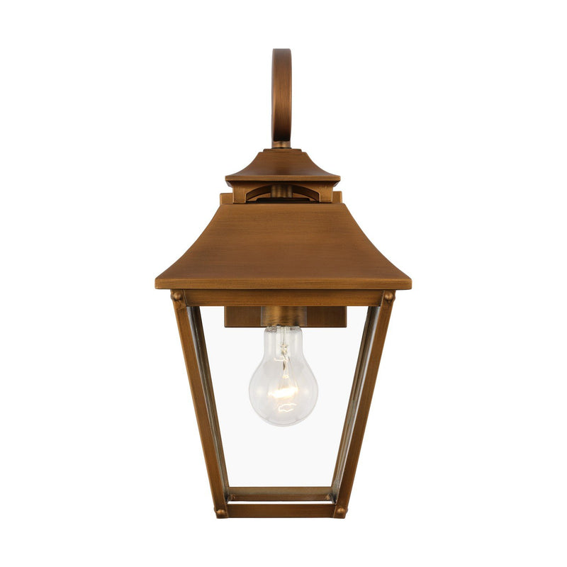 Galena Small Outdoor Wall Lantern in Natural Copper