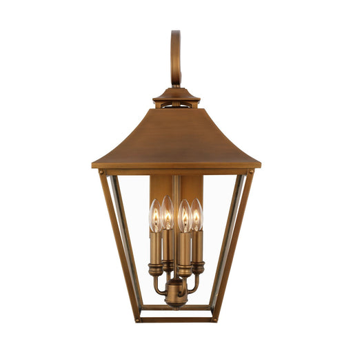Galena 4-Light Large Outdoor Wall Lantern in Natural Copper