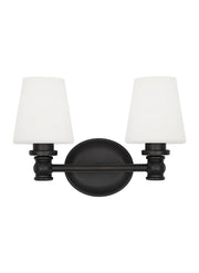Xavierre 2-Light Bath Vanity Light in Aged Iron