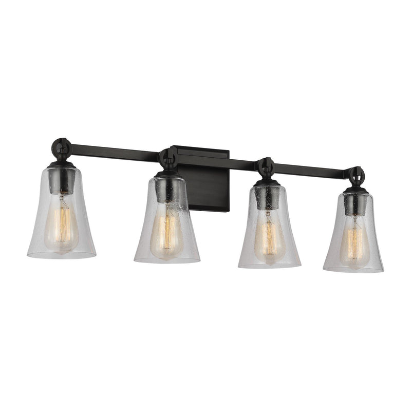 Monterro 4-Light Bath Vanity Light in Aged Iron