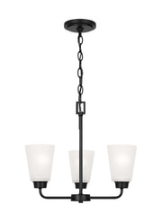 Kerrville 3-Light Chandelier in Midnight Black