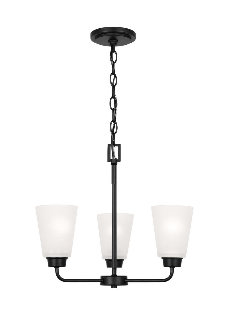 Kerrville 3-Light Chandelier in Midnight Black