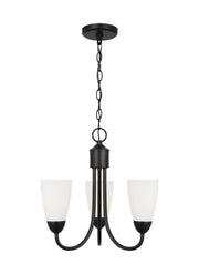 Seville 3-Light Chandelier in Midnight Black